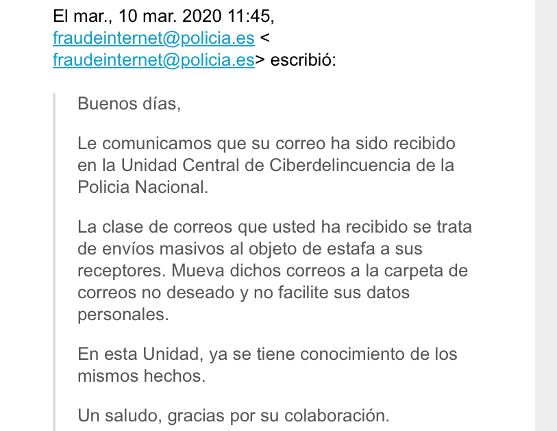 La suplantación de identidad, otro modelo de estafa que está muy de moda. Nunca faciliten los datos sin antes estar seguros de que se trata de quien dice.